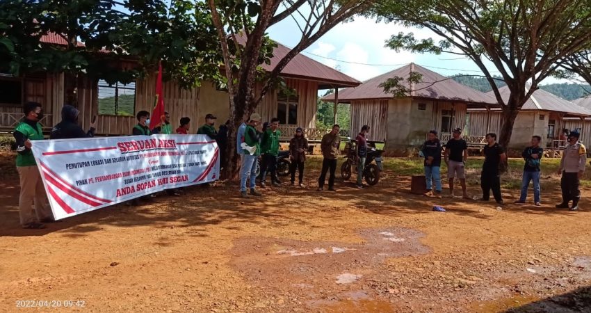 Belum Adanya Teken Kotrak Baru, FK Gemmal Konut Bersama Masyarakat Demo di Base Camp PT PBI