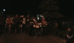 Tradisi warga kampung salo membangunkan warga dengan bunyi musik tradisional. FOTO : FT