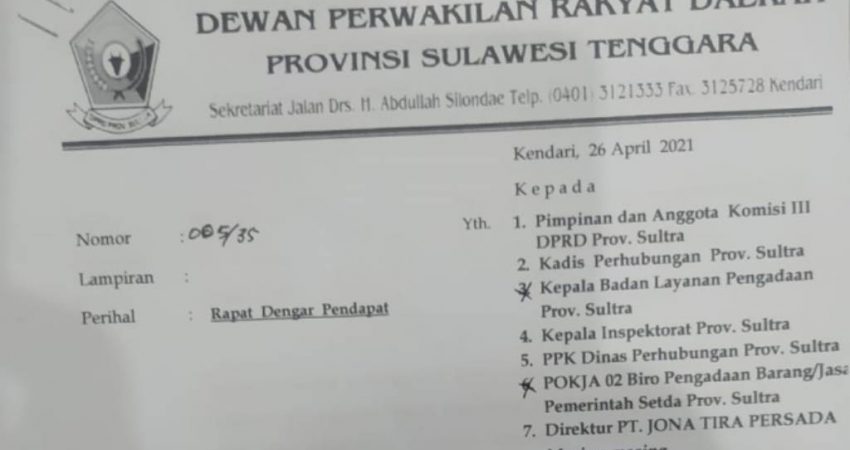 Komisi III DPRD Sultra Kecewa, BLP Tak Hadir RDP Terkait Proyek Janggal Senilai Rp 3 M di Muna