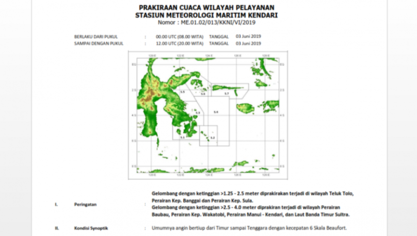 Peringatan Dini, Tinggi Gelombang di Perairan Baubau Capai 4 Meter