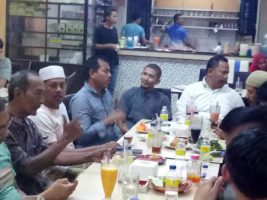 Suasana Buka Puasa bersama Kapolres langsa bersama jajarannya dengan insan pers. FOTO : ROBY SINAGA