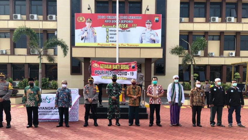 Peduli Fakir Miskin, Yatim Piatu dan Lansia, Polres Jepara Gelar Baksos