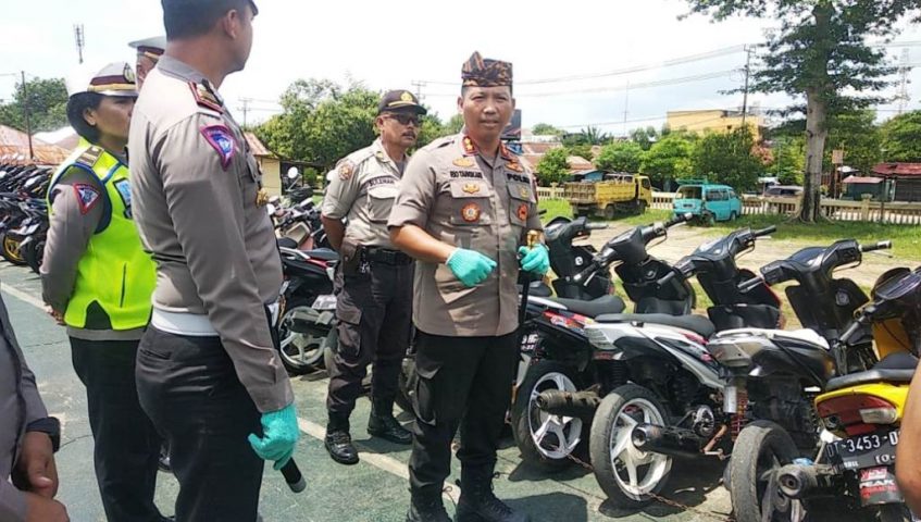 Satlantas Polres Baubau Amankan Puluhan Motor Balap Liar