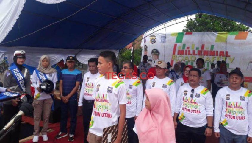 Bupati Butur Buka Millenial Road Safety Festival di Lapangan Raja Jin﻿