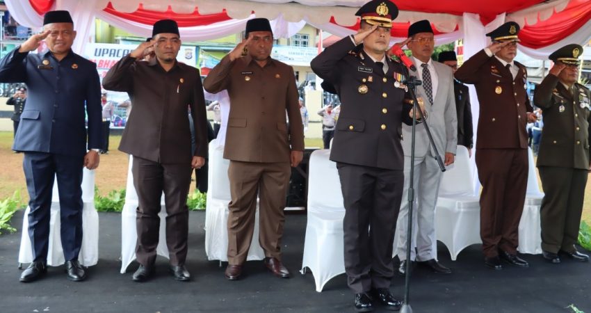 Polres Baubau Ikuti Upacara HUT Bhayangkara Secara Virtual