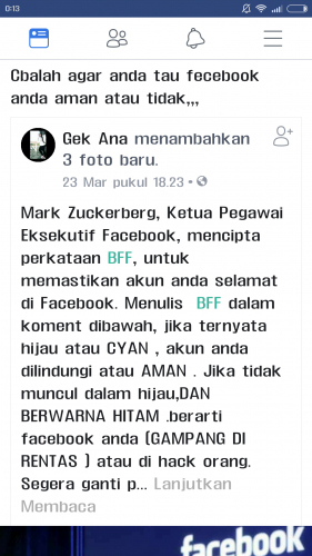 Tiga Huruf Ini "BFF" Viral di Facebok