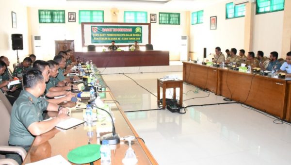 Danrem 143/HO Pimpin Rapat Koordinasi Karya Bakti Pembersihan MTQ