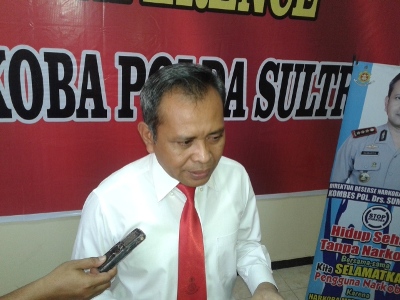 Direktur Reserse Narkoba (Dirresnarkoba) Polda Sultra, Komisaris Besar Polisi (KBP) Sumarto . FOTO : ONNO
