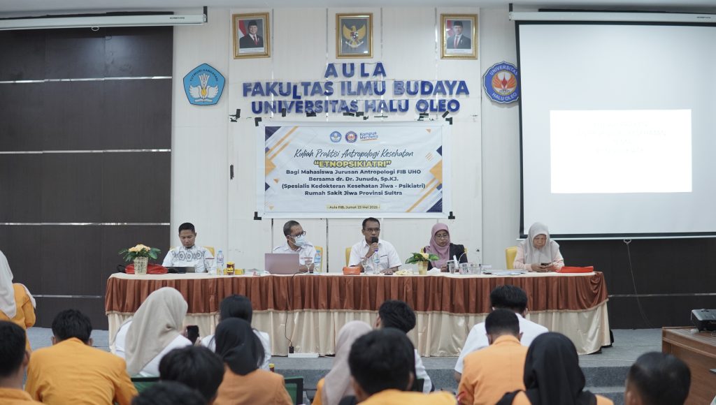 Jurusan Antropologi UHO Gelar Kuliah Praktisi Hadirkan Dokter RSJ Kota Kendari