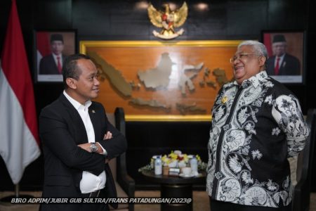Bertemu Menteri Bahlil, Ali Mazi Minta Dukung Investasi di Sultra