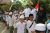 Khoul Mbah Kopek Sentono Dimeriahkan Kirab Budaya dari sejumlah santri di Jepara. FOTO : DSW