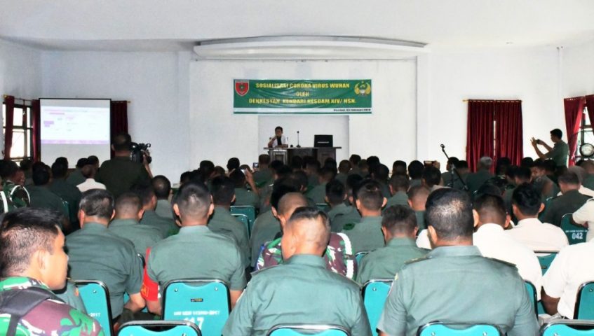 Korem 143 HO Kendari Gelar Penyuluhan Bahaya Corona Virus