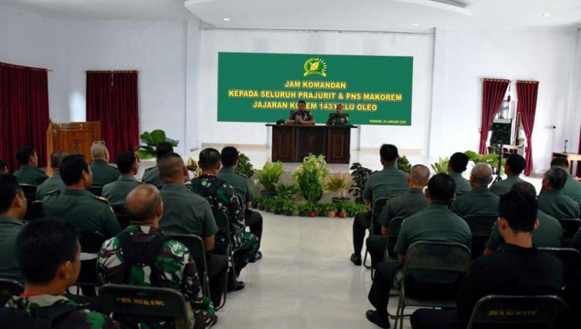 Danrem 143/HO Kendari Ingatkan Jajarannya Kerja Cepat dan Tepat