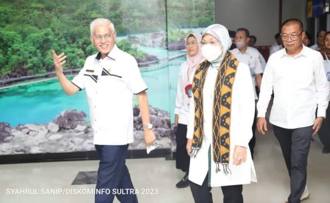 Sekda Asrun Lio Terima Kunjungan Menaker Ida Fauziyah