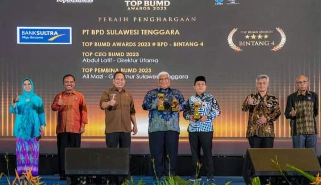 Sukses Membina BUMD, Gubernur Ali Mazi Diganjar Awards dari Majalah Top Business