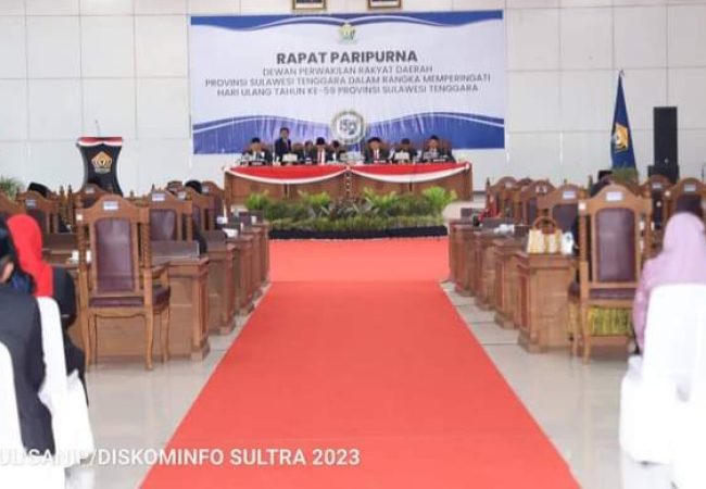 Paripurna Hari Jadi Provinsi, Pimpinan DPRD Ajak Jaga Kondusifitas Sultra