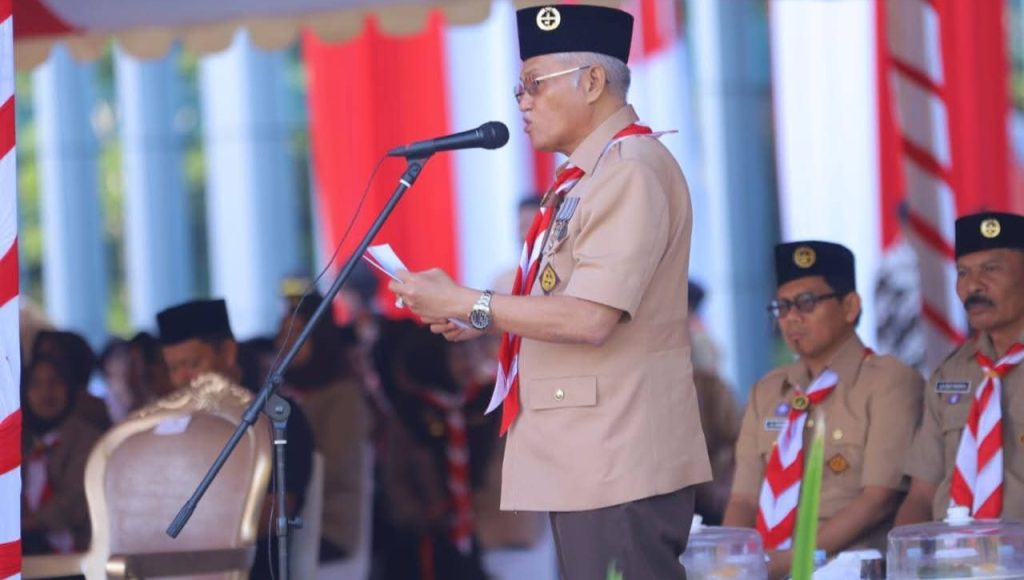 Wagub Hugua Pimpin Upacara Hari Pramuka ke-64 di Sultra