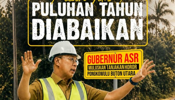 Gubernur Sultra Mulai Perbaiki Ruas Jalan Pongkowulu Buton Utara