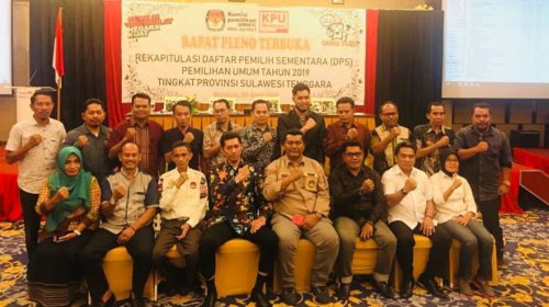 Ini Rekapitulasi DPT Sementara Pemilihan Umum 2019 Kota Kendari