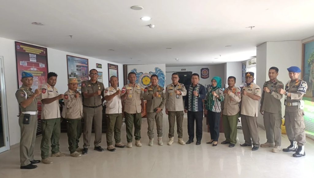 Berkomitmen Jaga Keamanan Pemilu, Satpol PP Sultra Berkolaborasi Dengan Satpol PP Kota Kendari