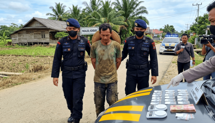 Petani di Kendari Diciduk Polisi Saat Edarkan 21 Paket Sabu