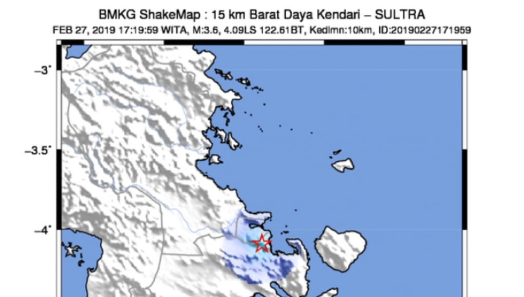 Gempabumi Tektonik Di Kendari, Tidak Berpotensi Tsunami