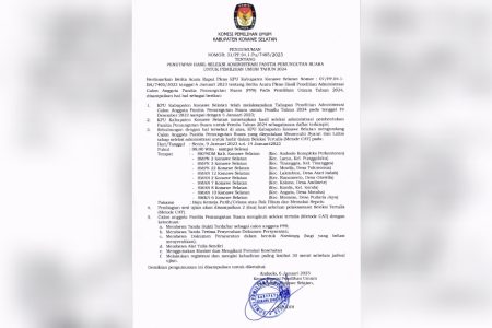 Ini Jadwal dan Lokasi Tes Tertulis Calon PPS di Konawe Selatan