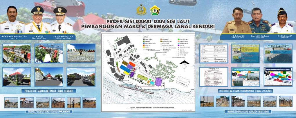 Wakasad TNI AL Kunjungi Lokasi Pembangunan Mako dan Dermaga Lanal di Kendari