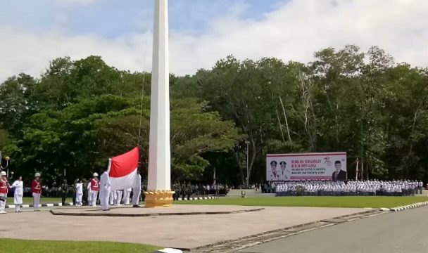 Upcara HUT RI ke 72 Tahun 2017 di Kantor Gubernur Sulawesi Tenggara. FOTO : LARASMITA