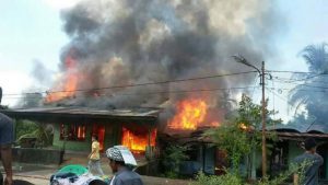Kebakaran puluhan rumah di Cepu Indah, Subulussalam.