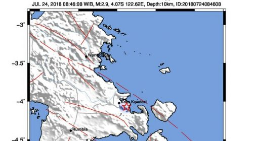 Gempabumi Guncang di Kendari Terasa di Konsel, Gempa Tidak Berpotensi Tsunami