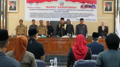 KUA-PPAS Perubahan, Ini Tanggapan DPRD Konsel dan Jawaban Pemda