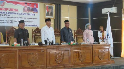 DPRD Konsel Setujui RAPBD Perubahan 2018