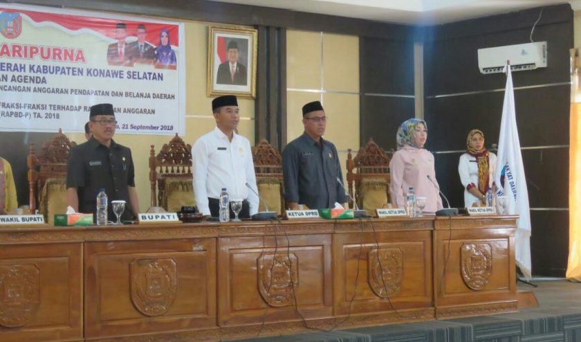 DPRD Konsel Setujui RAPBD Perubahan 2018