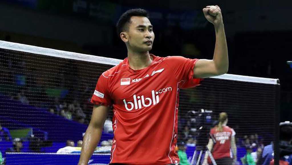 Tommy Sugiarto berhasil menjegal pebulutangkis Malaysia, Daren Liew