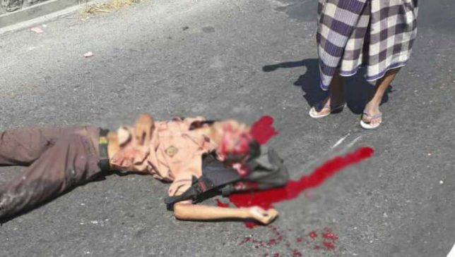 SAMPANG MADURA, JATIM - Hamsah (17) Siswa SMAN 1 Torjun tewas di tempat