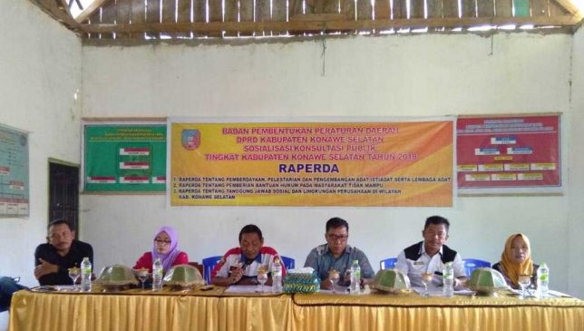 KONSEL, SULTRA - Anggota DPRD Konawe Selatan (Konsel) Sulawesi Tenggara (Sultra) Daerah Pemilihan (Dapil) I