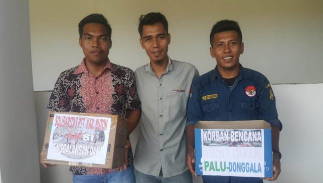 Peduli Tsunami Palu dan Donggala, PTT Buton Lakukan Penggalangan Dana
