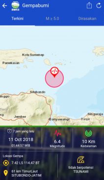 Getaran Gempa M6,4 Guncang Sampang, Warga Berhamburan Keluar Rumah