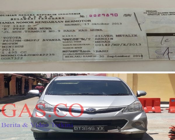 Gunakan Plat Palsu, Mobdis PTSP Muna Terjaring Operasi Zebra