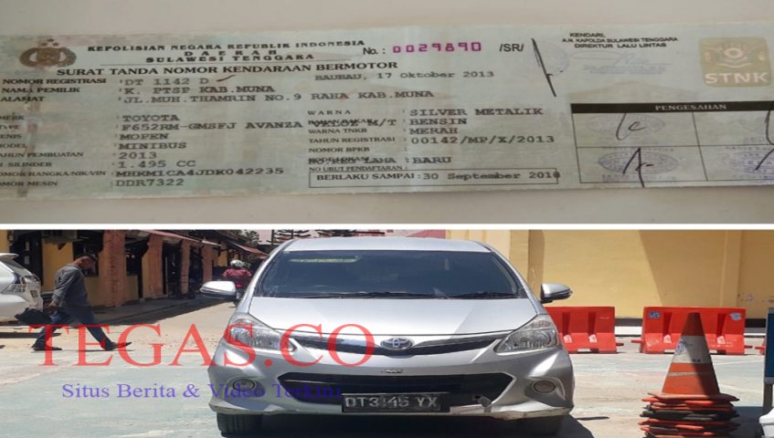 Gunakan Plat Palsu, Mobdis PTSP Muna Terjaring Operasi Zebra