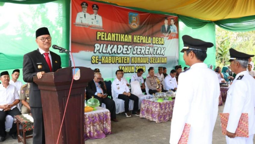 Lantik 29 Kades, Ini Pesan Bupati Konsel