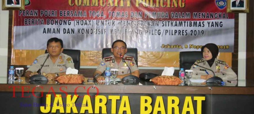 Perangi Hoax, Polres Metro Jakarta Barat Gelar Comunity Policing