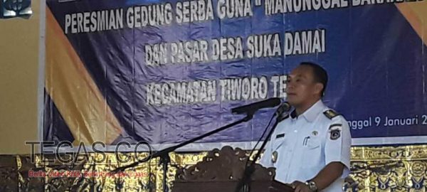 Bupati Mubar Resmikan Gedung Serba Guna Manunggal Barakati dan Pasar Suka Damai