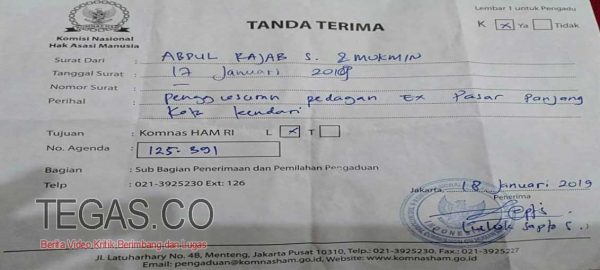 Buntut Pembongkaran Lapak di Pasar Panjang, Wali Kota Kendari Diadukan ke Komnas HAM
