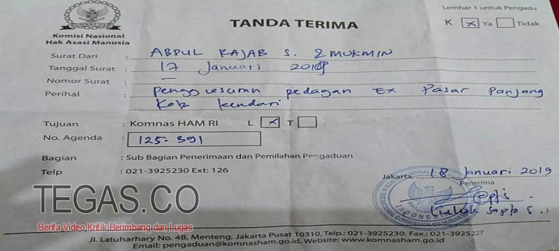 Buntut Pembongkaran Lapak di Pasar Panjang, Wali Kota Kendari Diadukan ke Komnas HAM