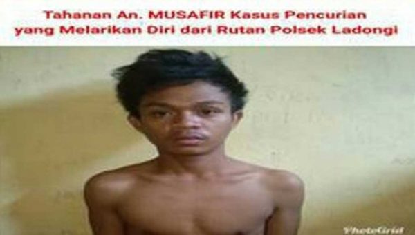 Tahanan Polsek Ladongi Kabur
