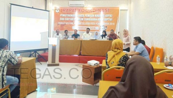 Hadiri Rakor Pemutakhiran DPK-DPTb Tingkat KPU Konsel, Ini Pesan Ketua KPU Sultra
