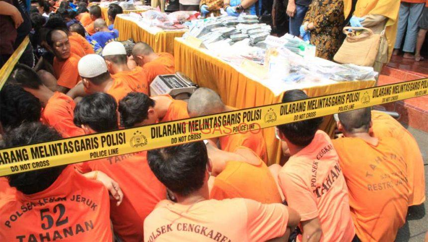 Polres Jakarta Barat Berhasil Amankan 61 Tersangka Kejahatan Jalanan
