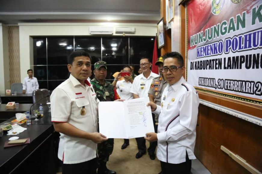 Bupati Lamtim Terima Kunjungan Tim Terpadu Kemenko Polhukam